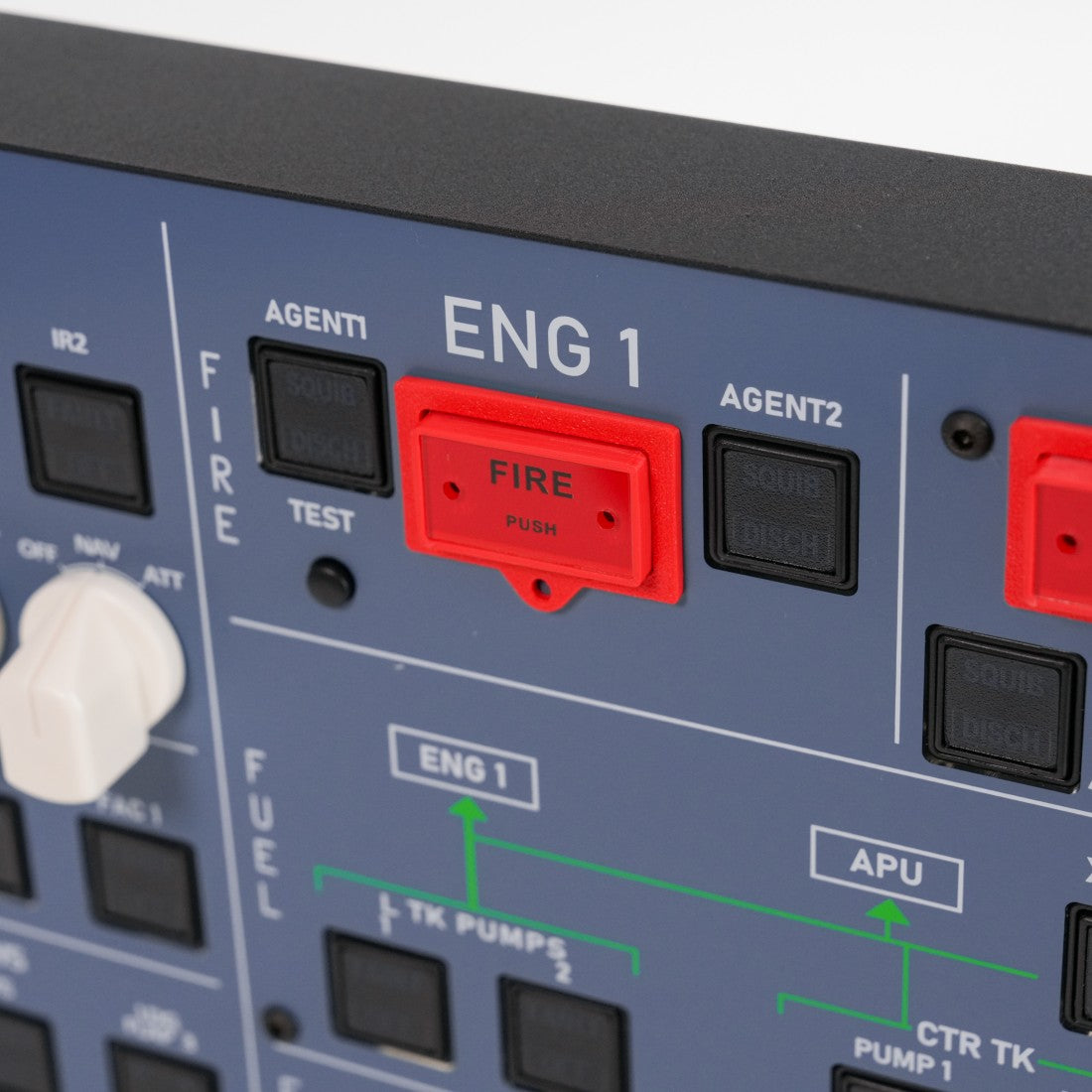Rowsfire A107Pro A32X Light OVHD OVERHEAD Panel HOME COCKPIT for MSFS 2020/2024 (Backlit+Metal Housing+Tactile Switches Edition) - Compatible with FENIX A32X, FBW A32X - Windows Flight Sim Home Cockpit - RAZORDON