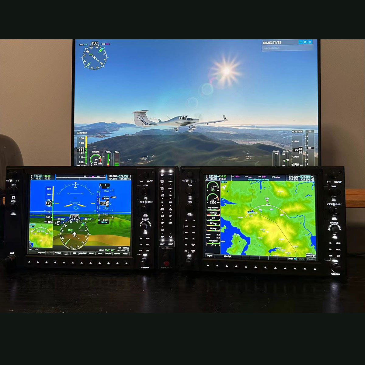 Rowsfire D105 1/1 Scale G1000NXI PFD&MFD&GMA Audio Panel - RAZORDON