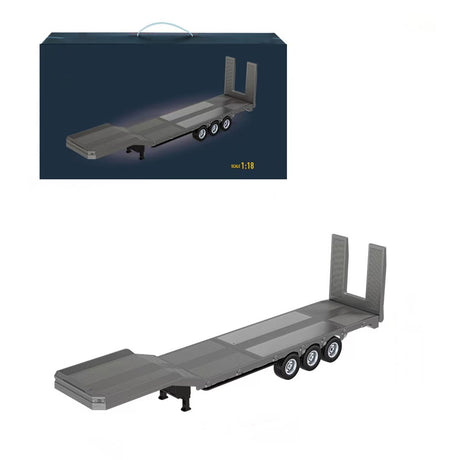 1/18 Scale Semi-trailer Flatbed for 770S Heavy Duty Tractor Truck, Adult Collectible Model Accessories