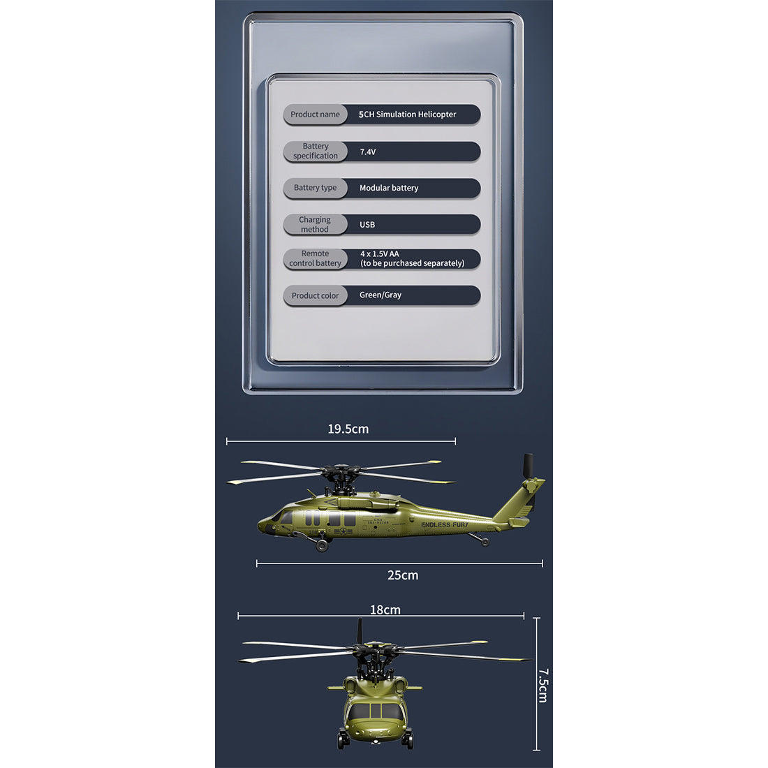 JJRC UH-60 2.4G 5CH Flybarless Scale RC Helicopter with Altitude Hold, Optical Flow & One-Key Inverted Flight RTF