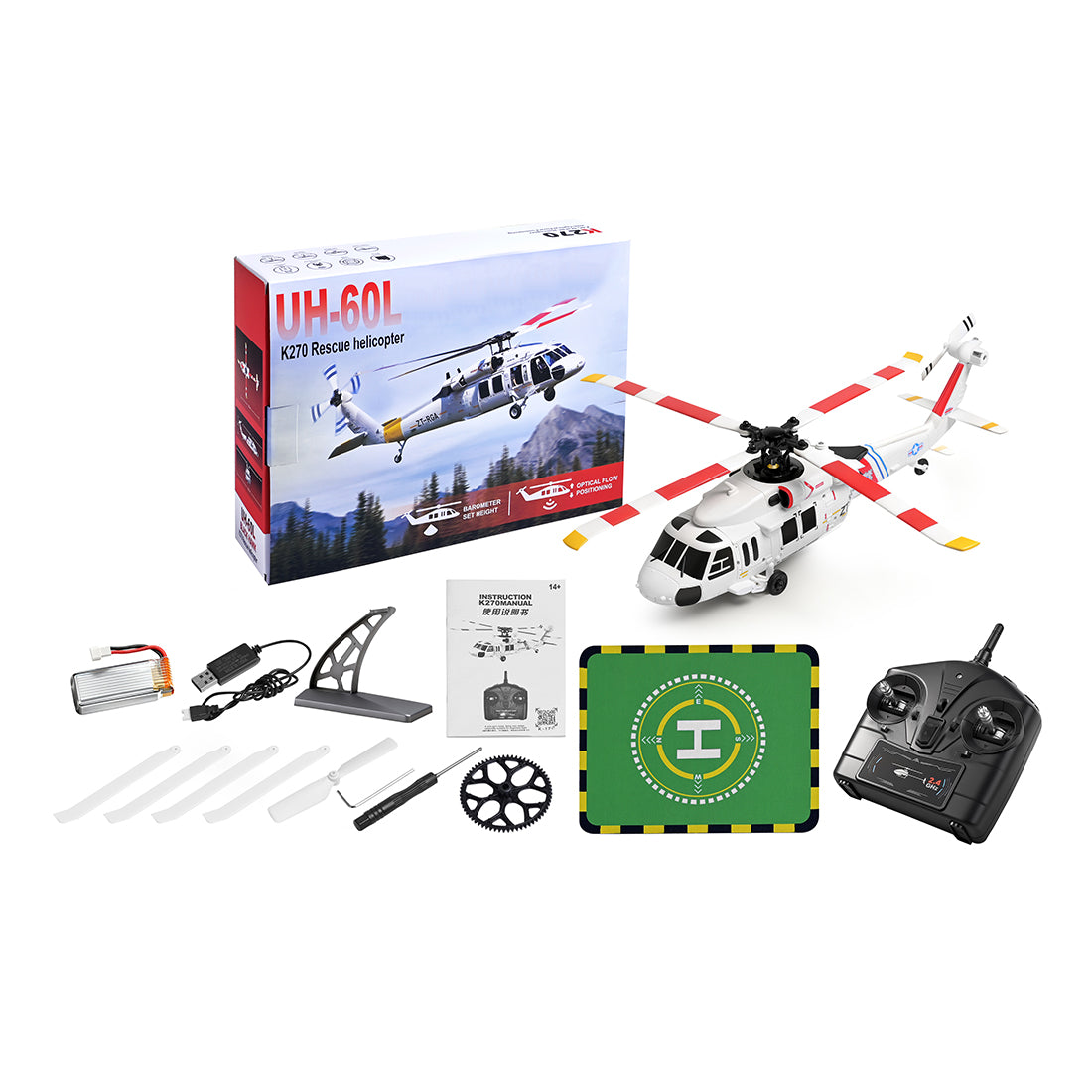 WLTOYS K270 UH-60L 2.4G 4CH 170-Class 4-Rotor Flybarless Realistic Helicopter - RAZORDON