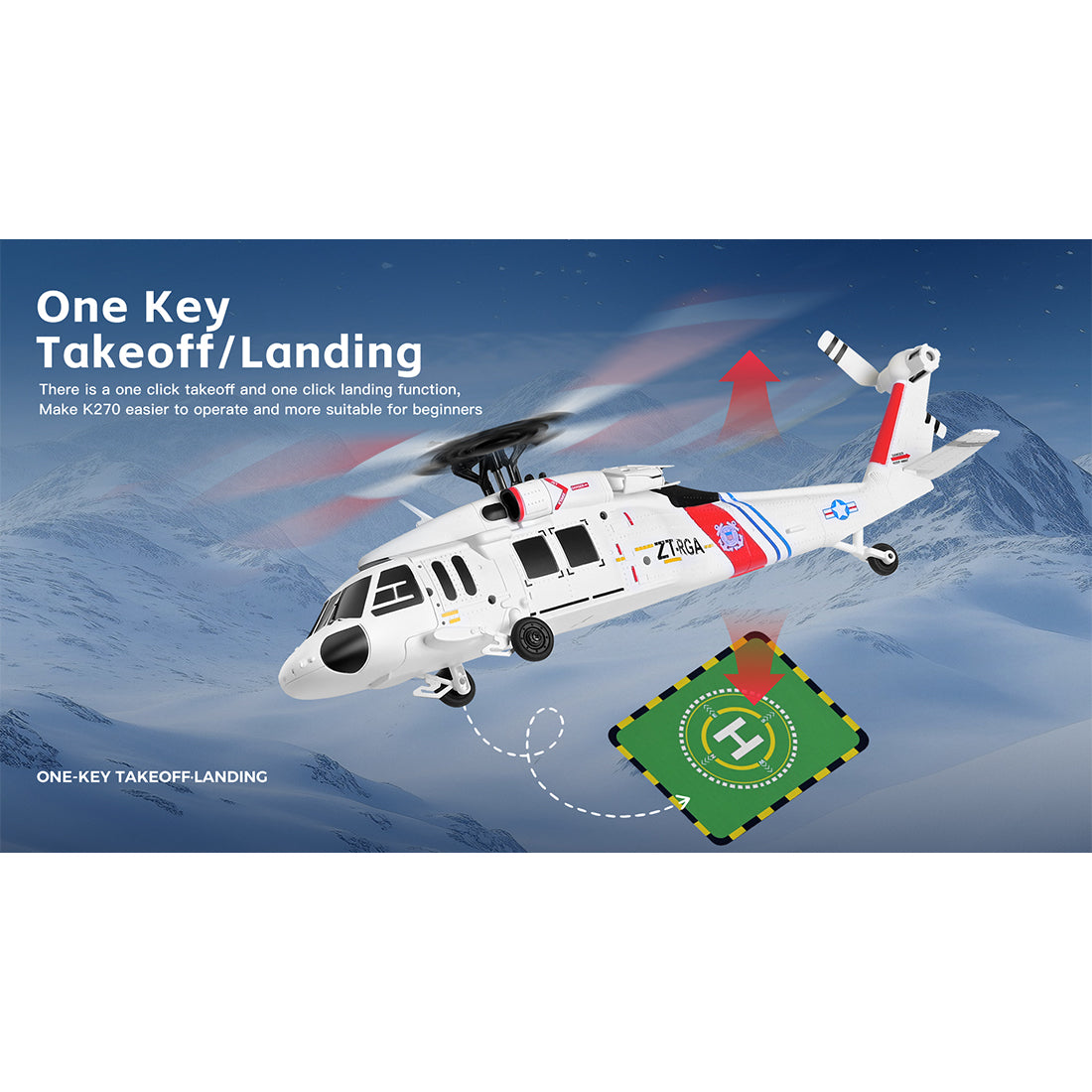WLTOYS K270 UH-60L 2.4G 4CH 170-Class 4-Rotor Flybarless Realistic