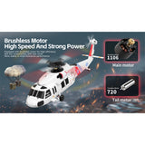WLTOYS K270 UH-60L 2.4G 4CH 170-Class 4-Rotor Flybarless Realistic Helicopter Model with Barometric Altitude & Left/Right Hand Throttle Adjustment (Optical Flow RTF Version)