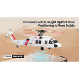 WLTOYS K270 UH-60L 2.4G 4CH 170-Class 4-Rotor Flybarless Realistic Helicopter Model with Barometric Altitude & Left/Right Hand Throttle Adjustment (Optical Flow RTF Version)