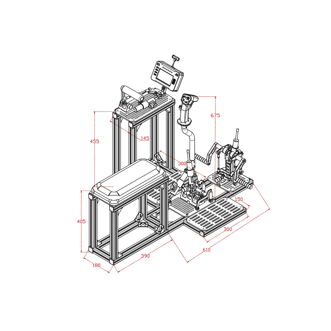 WOLFBUSH FF10 2.4GHz 10-Channel ELRS Flight Simulator Controller - RAZORDON