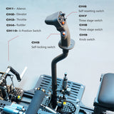 WOLFBUSH FF10 2.4GHz 10-Channel ELRS Flight Simulator Controller - RAZORDON