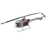 WOLFBUSH BELL-47 450-Class Scale RC Helicopter – Brushless DFC, Metal Shaft Drive, H1pro Flight Controller, Openable Cockpit, RTF