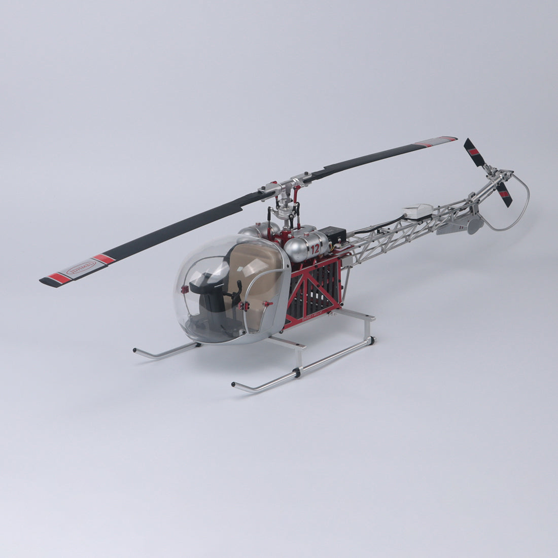 WOLFBUSH BELL-47 450-Class Scale RC Helicopter – Brushless DFC, Metal Shaft Drive, H1pro Flight Controller, Openable Cockpit, RTF