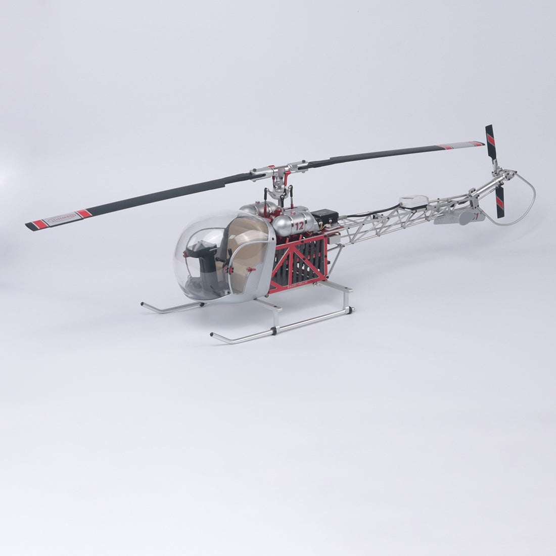 WOLFBUSH BELL-47 450-Class Scale RC Helicopter – Brushless DFC, Metal Shaft Drive, H1pro Flight Controller, Openable Cockpit, RTF