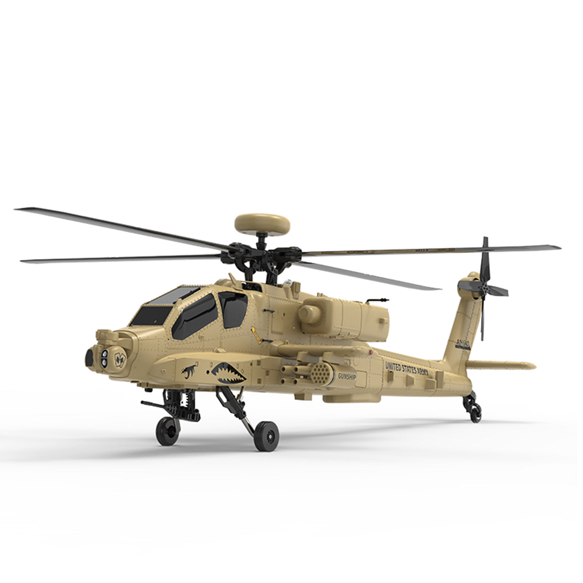 WOLFBUSH & YU XIANG F11-N AH64 1/32 Scale 2.4G 6CH Coaxial Dual Rotor 6G/3D Apache RC Helicopter - RAZORDON
