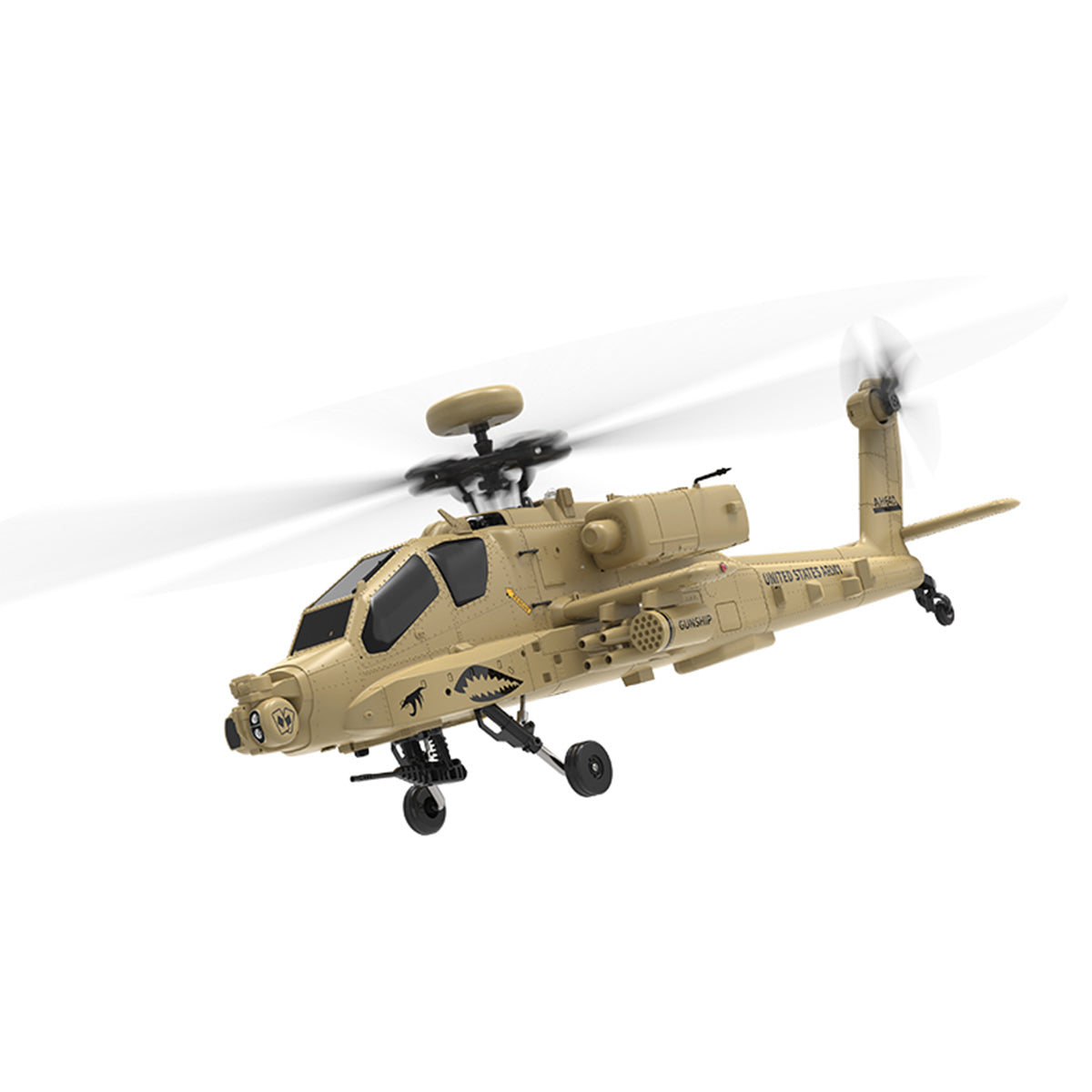 WOLFBUSH & YU XIANG F11-N AH64 1/32 Scale 2.4G 6CH Coaxial Dual Rotor 6G/3D Apache RC Helicopter - RAZORDON