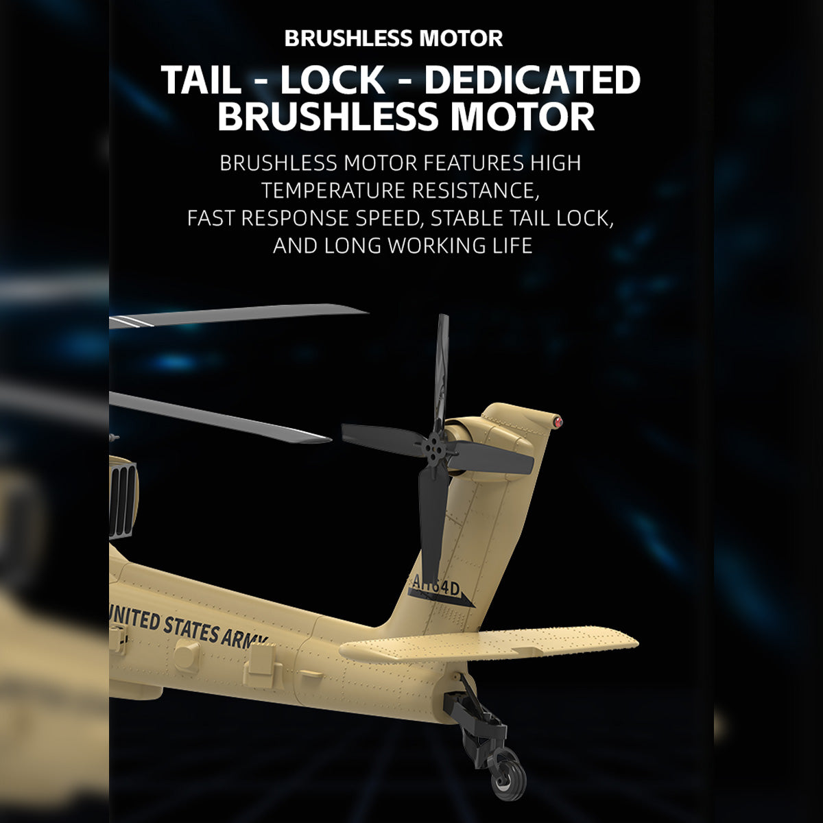 WOLFBUSH YUXIANG F11-N AH64 Apache 1/32 Scale RC Helicopter Model