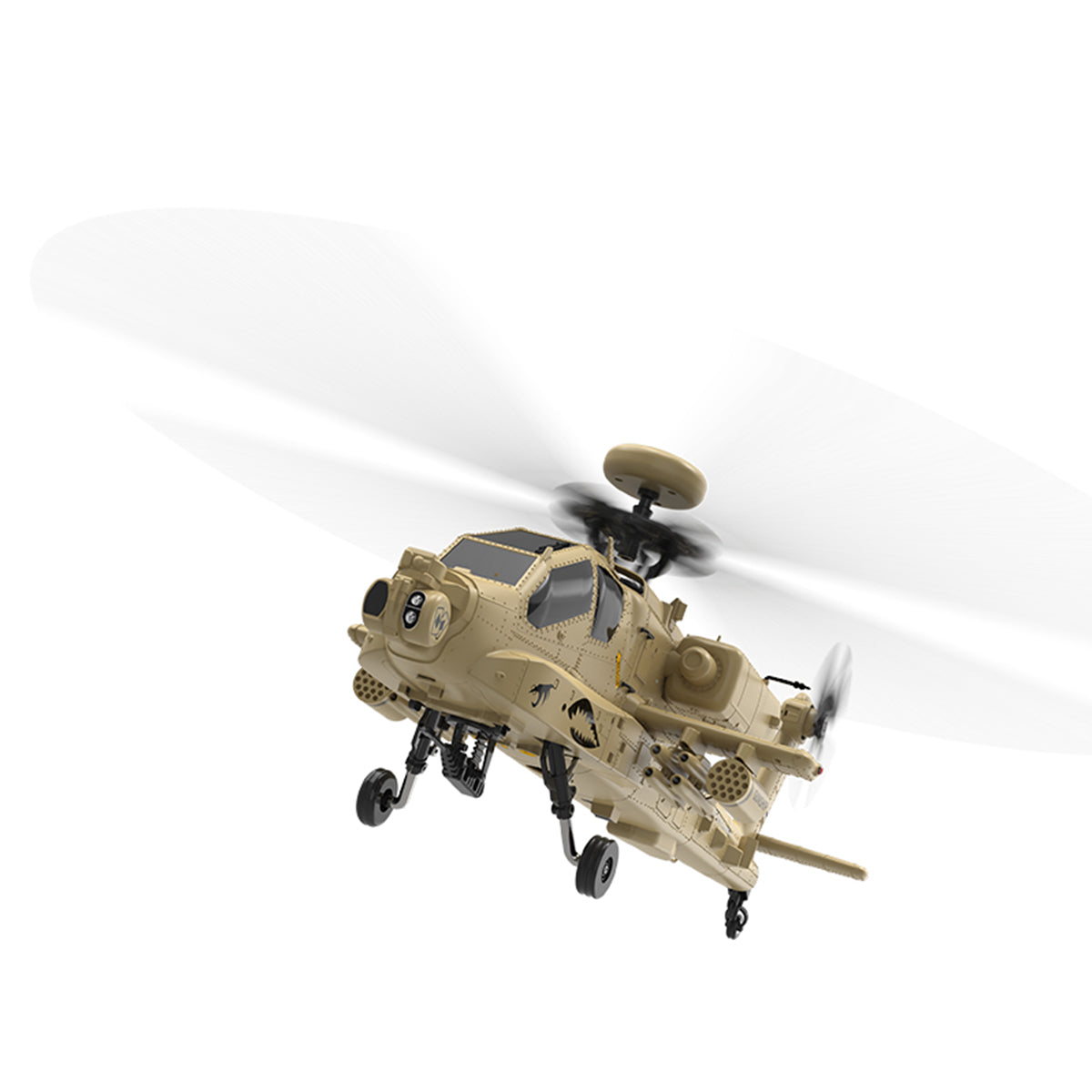 WOLFBUSH & YU XIANG F11-N AH64 1/32 Scale 2.4G 6CH Coaxial Dual Rotor 6G/3D Apache RC Helicopter - RAZORDON