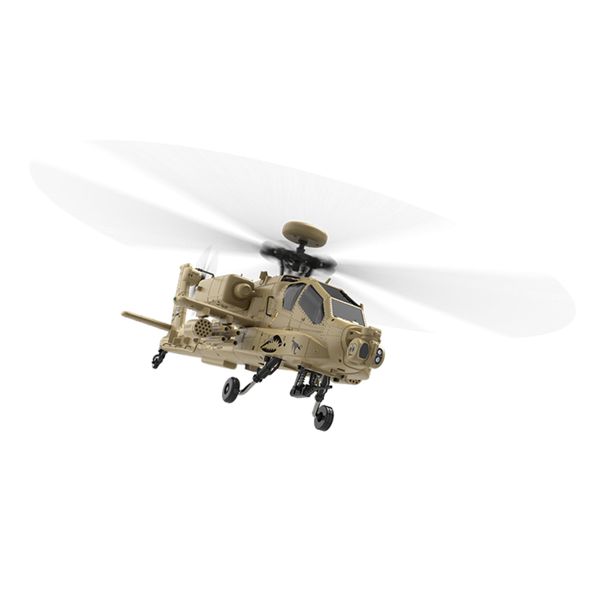 WOLFBUSH & YU XIANG F11-N AH64 1/32 Scale 2.4G 6CH Coaxial Dual Rotor 6G/3D Apache RC Helicopter - RAZORDON