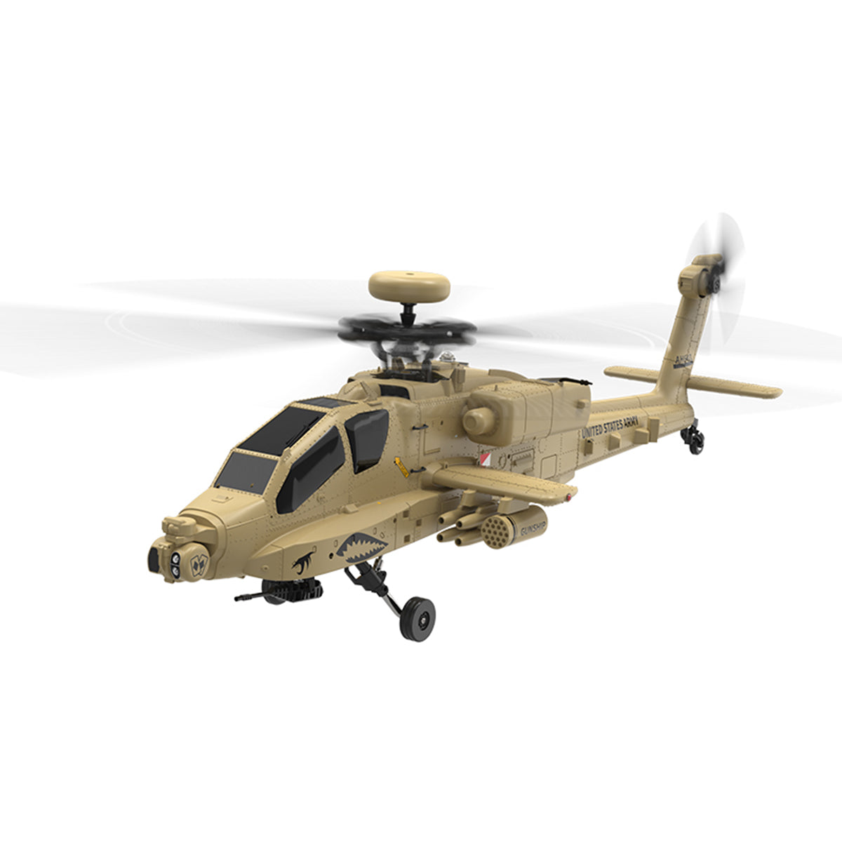 WOLFBUSH & YU XIANG F11-N AH64 1/32 Scale 2.4G 6CH Coaxial Dual Rotor 6G/3D Apache RC Helicopter - RAZORDON