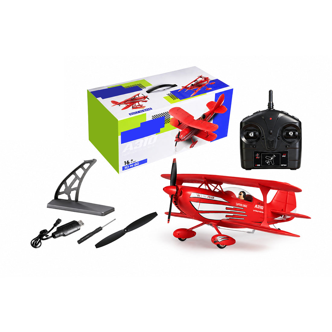 XK A310 Beech D17S RC Fixed-Wing Aircraft 2.4GHz 4CH EPP Scale Biplane – RAZORDON