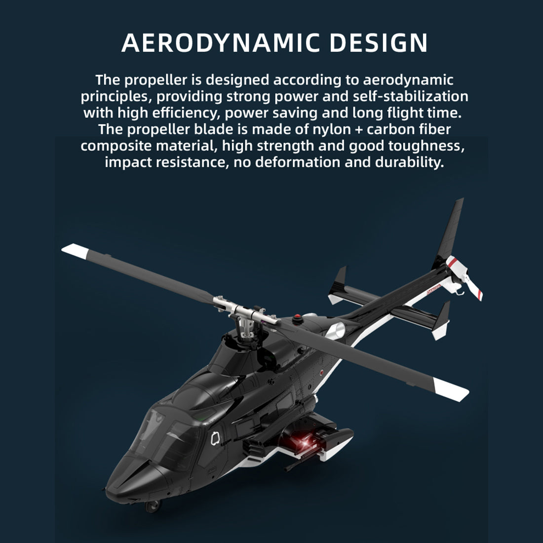YUXIANG F02-V 1/34 Scale Airwolf RC Helicopter 2.4G 6CH 3D/6G