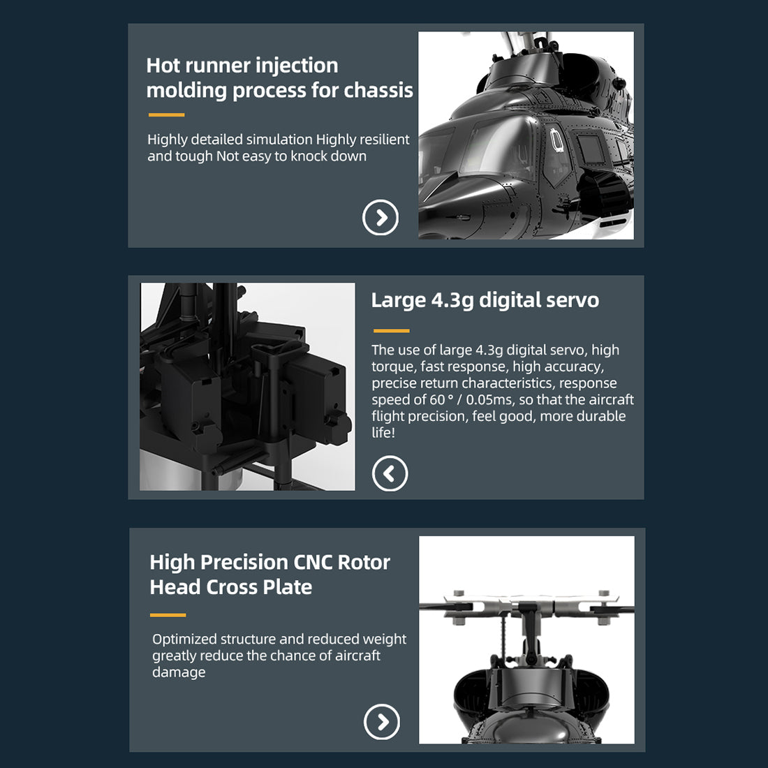 YUXIANG F02-V 1/34 Scale Airwolf RC Helicopter - RAZORDON