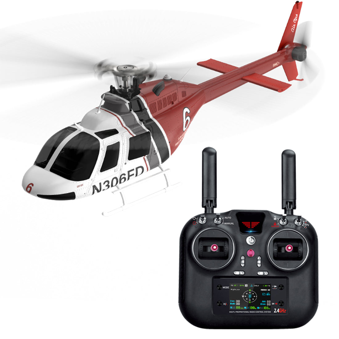 YU XIANG F08S 1/27 Scale Bell 206 RC Helicopter Model - RAZORDON