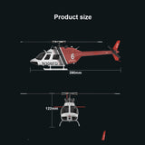 YU XIANG F08S 1/27 Scale Bell 206 RC Helicopter Model - RAZORDON