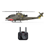 YU XIANG F112S AH-1 Cobra 1/40 Scale 200-Class 2.4G 9CH RC Military Helicopter Model with Dual-Blade Flybarless Rotor Head, 6G Mode & GPS Positioning RTF