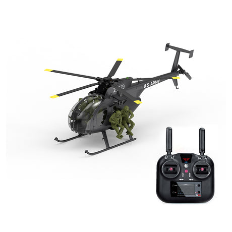 YU XIANG F118S MH-6 1/16 Scale 250-Class 2.4G 9CH Little Bird RC Helicopter - RAZORDON