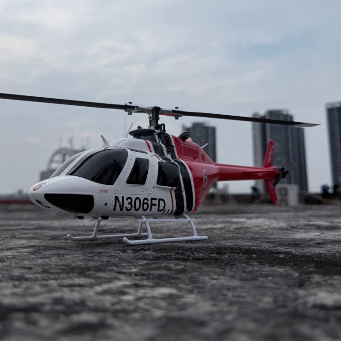 YU XIANG F08S 1/27 Scale Bell 206 RC Helicopter Model - RAZORDON
