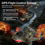 YU XIANG F112S AH-1 Cobra 1/40 Scale 200-Class 2.4G 9CH RC Military Helicopter Model with Dual-Blade Flybarless Rotor Head, 6G Mode & GPS Positioning RTF