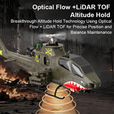 YU XIANG F112S AH-1 Cobra 1/40 Scale 200-Class 2.4G 9CH RC Military Helicopter Model with Dual-Blade Flybarless Rotor Head, 6G Mode & GPS Positioning RTF