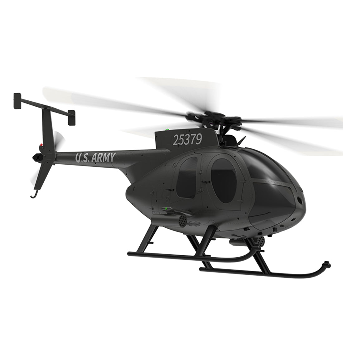 YU XIANG F119S MD500 1/16 Scale 250-Class 2.4G 9CH RC Little Bird Military Helicopter Model with Flybarless Rotor Head, 6G/3D Switchable Modes & Openable Cockpit (RTF Version)
