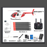 YU XIANG F119S MD500 1/16 Scale 250-Class 2.4G 9CH RC Little Bird Military Helicopter Model with Flybarless Rotor Head, 6G/3D Switchable Modes & Openable Cockpit (RTF Version)