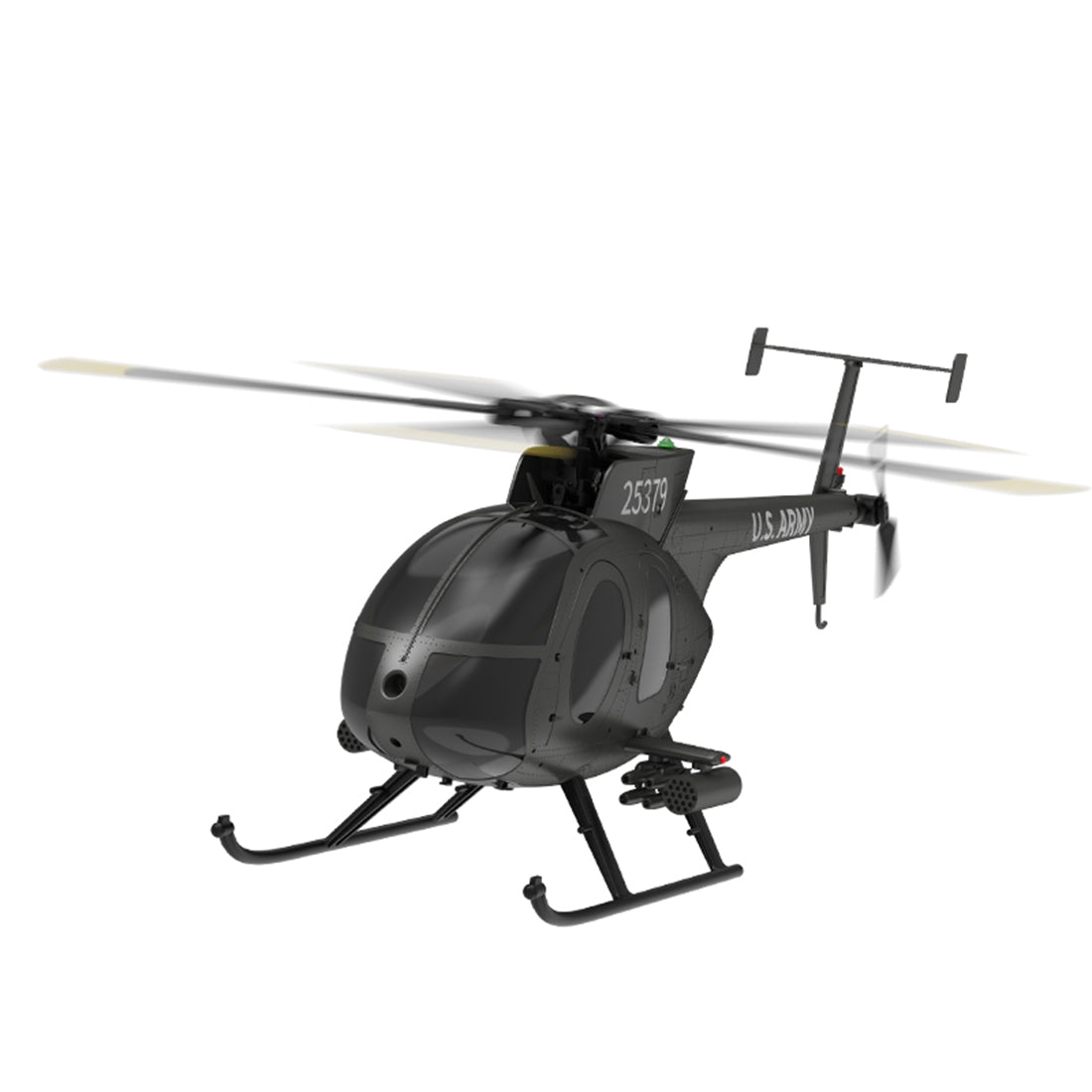 YU XIANG F119S MD500 1/16 Scale 250-Class 2.4G 9CH RC Little Bird Military Helicopter Model with Flybarless Rotor Head, 6G/3D Switchable Modes & Openable Cockpit (RTF Version)