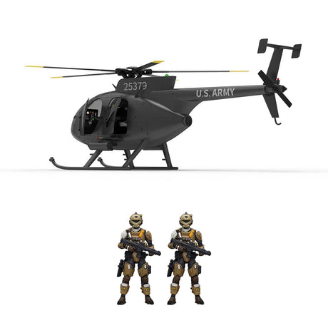 YU XIANG F119S MD500 1/16 Scale 250-Class 2.4G 9CH RC Little Bird Military Helicopter Model with Flybarless Rotor Head, 6G/3D Switchable Modes & Openable Cockpit (RTF Version)