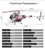 FLYWING 300C PRO 2.4G RC Electric Intelligent DFC Aileronless Alloy GPS Helicopter Model With H1 Flight Controller RTF - Razordon