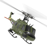 YU XIANG F07/F07-V 1/34 Scale UH-1 Huey 2.4G 6CH Brushless Direct-Drive 6G Flybarless RC Helicopter Model (RTF Version/Mode1/Mode2)