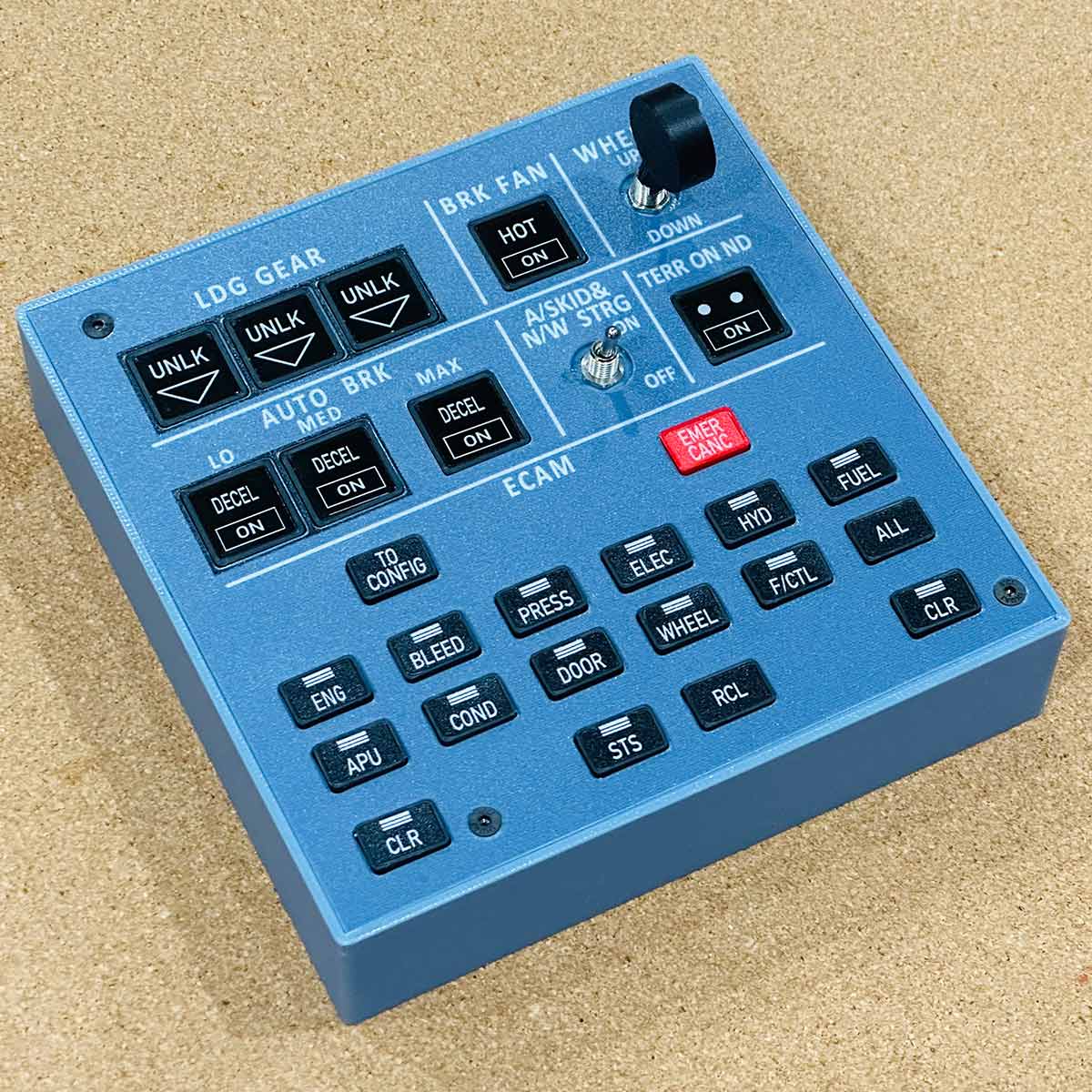 Rowsfire A103 A32X/A31X/A350/XECAM HOME COCKPIT Landing Gear Indicator Integrated Panel  - RAZORDON