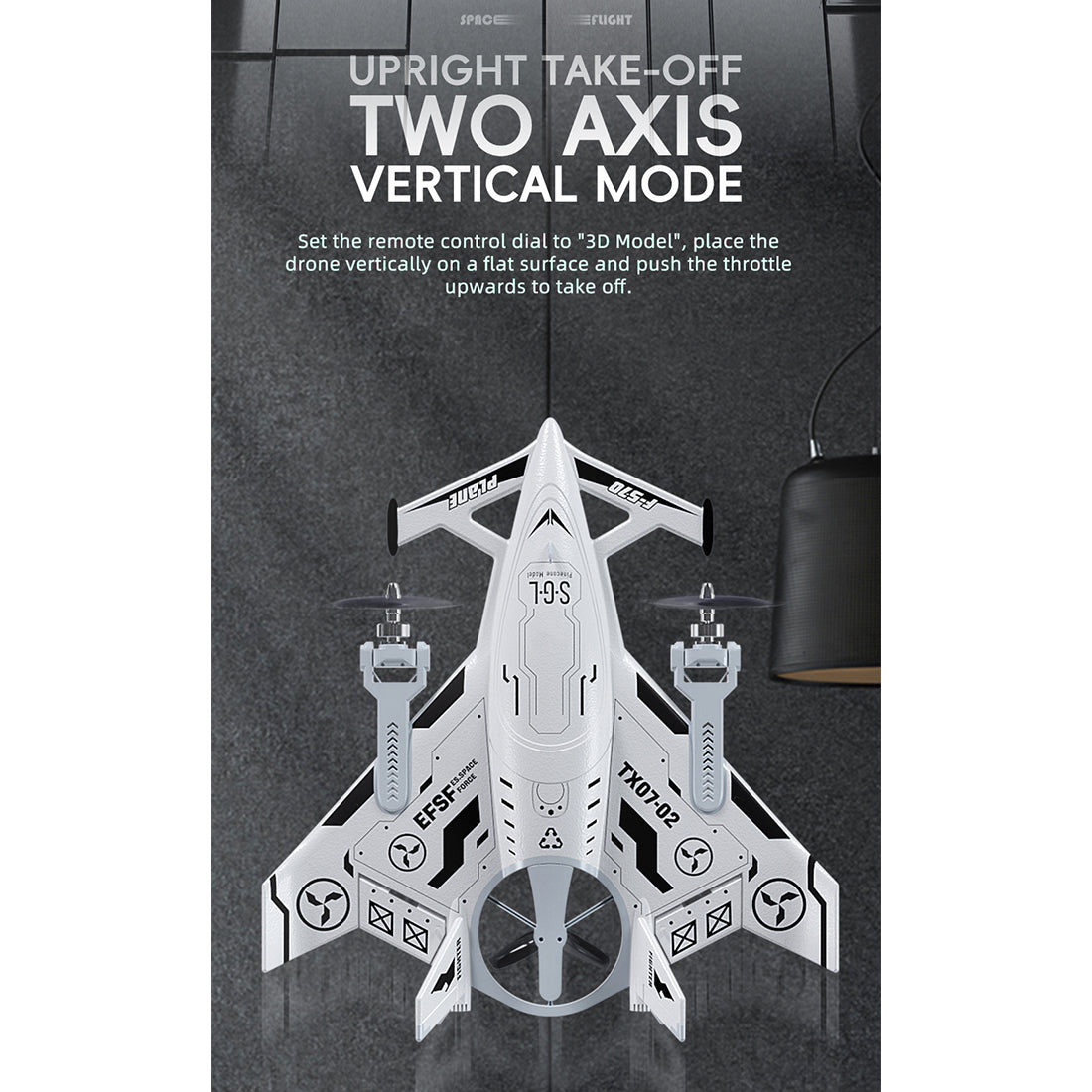 2.4G 8CH RC Stunt Airplane Model - RAZORDON