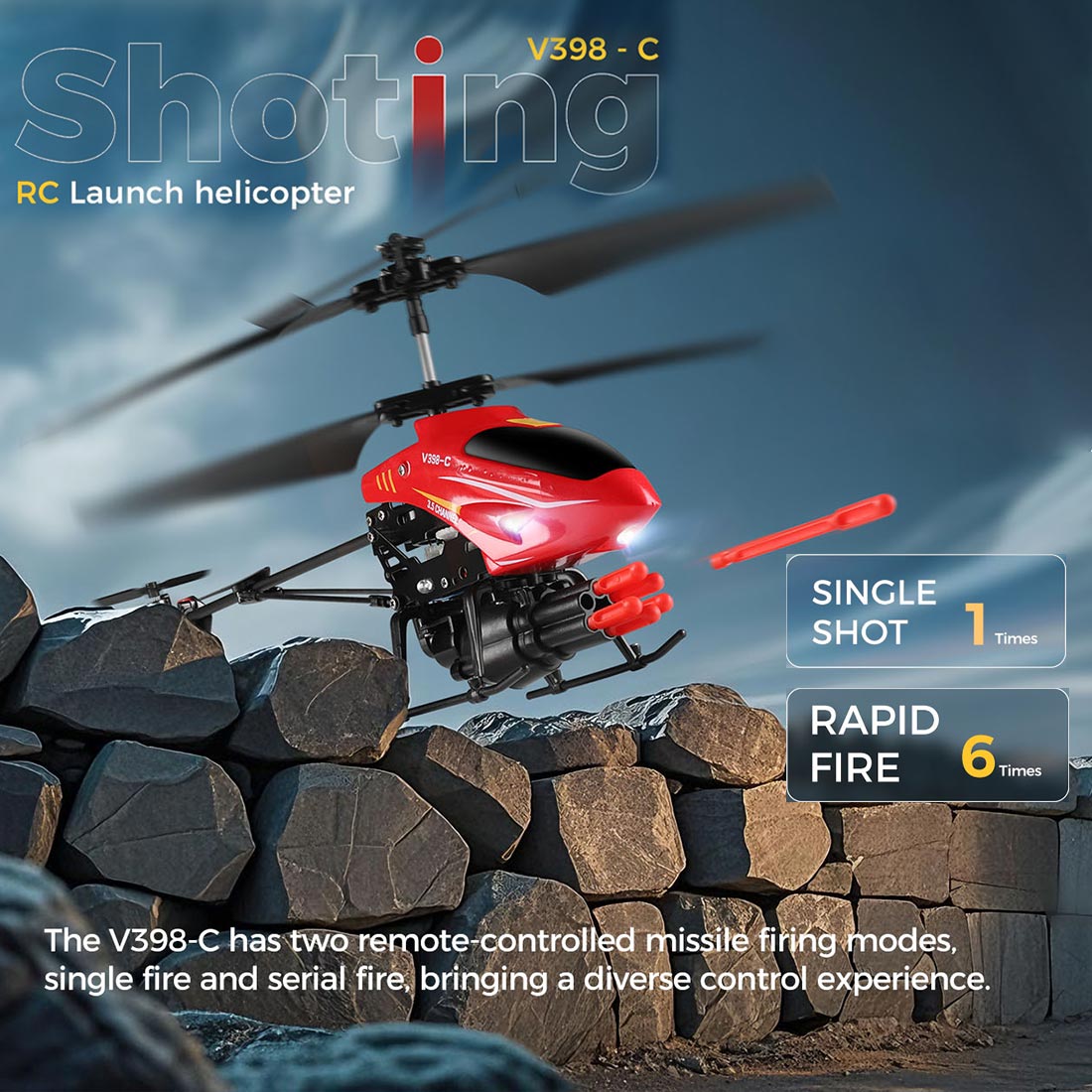 WL V398-C Missile Aircraft RC Helicopter - Razordon