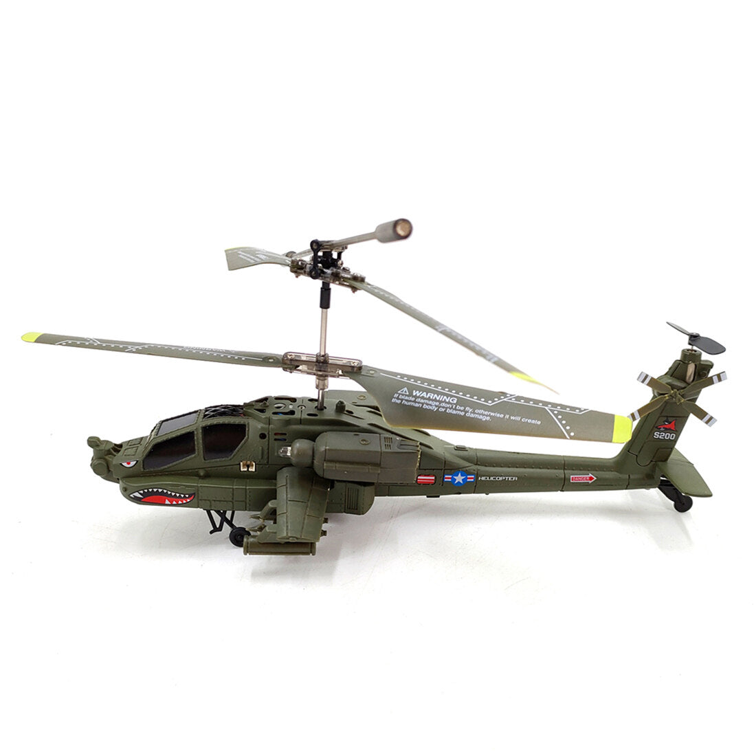 S109H Apache Helicopter 2.4G RC 3CH Dual-Prop Gyro Stabilized Airplane Model with Bright Night Navigation Lights