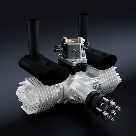 EPHIL XG-76cc-T Glow Plug Two-Stroke Twin-Cylinders Horizontally Opposed Gasoline Engine Model for Fixed-Wing Aircraft Models - RAZORDON