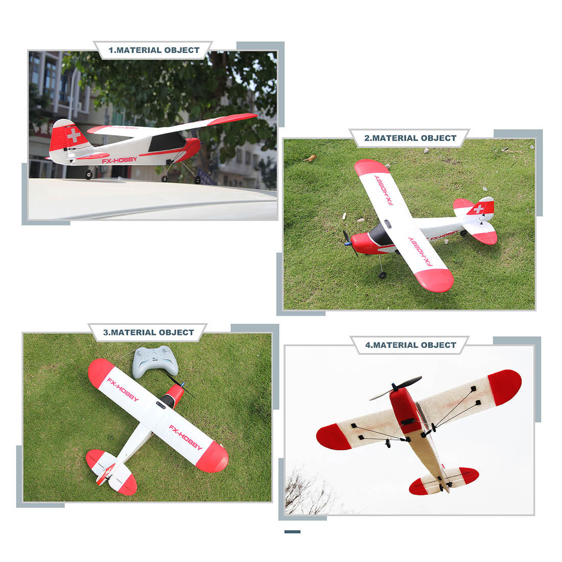 FX-9603 J3 2.4G RC Airplane Electric Fixed-Wing Glider Aircraft Model