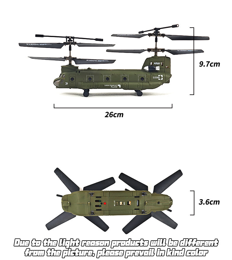 S026H Dual-Rotor Transport Aircraft 2.4G RC 3CH Dual-Rotor Aerocraft Model