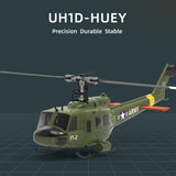 YU XIANG F07/F07-V 1/34 Scale UH-1 Huey 2.4G 6CH Brushless Direct-Drive 6G Flybarless RC Helicopter Model (RTF Version/Mode1/Mode2)