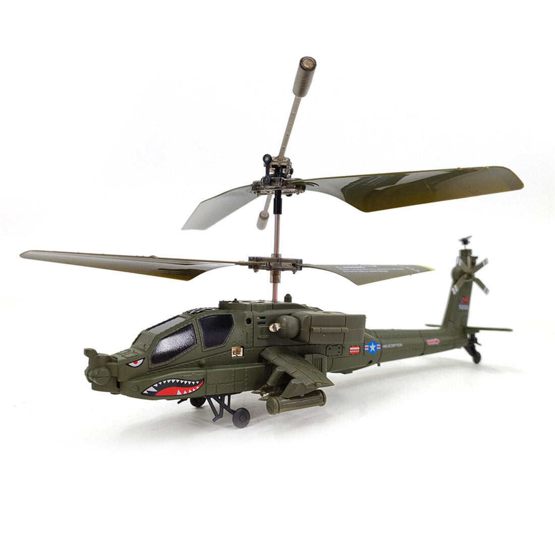 S109H Apache Helicopter 2.4G RC 3CH Dual-Prop Gyro Stabilisiertes Flugzeugmodell mit hellen Nachtnavigationslichtern