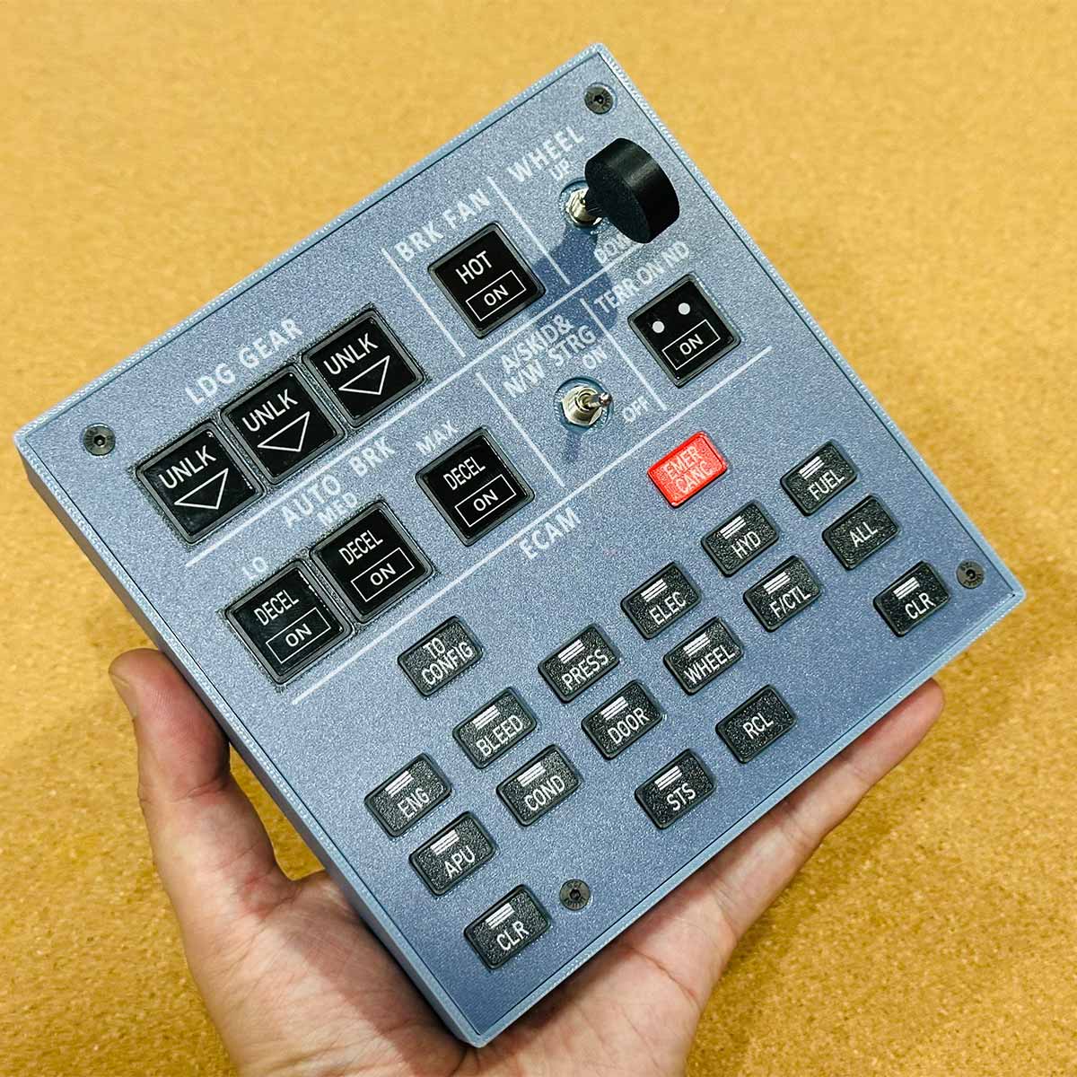Rowsfire A103 A32X/A31X/A350/XECAM HOME COCKPIT Landing Gear Indicator Integrated Panel  - RAZORDON