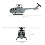 RC ERA 2.4G RC 4CH BO105 무장 헬리콥터 항공기 RTF 모델