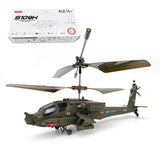 S109H Apache Helicopter 2.4G RC 3CH Dual-Prop Gyro Stabilized Airplane Model with Bright Night Navigation Lights