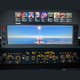Rowsfire A108 A32X/A35X/A38X PFD ND ECAM EWD 4-in-1 Flight Display Panel - RAZORDON