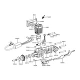 EPHIL X-38cc-S Pro Electric Startar Two-Stroke Single Cylinder Side Exhaust Gasoline Engine Model for Fixed-Wing Aircraft Models-RAZORDON