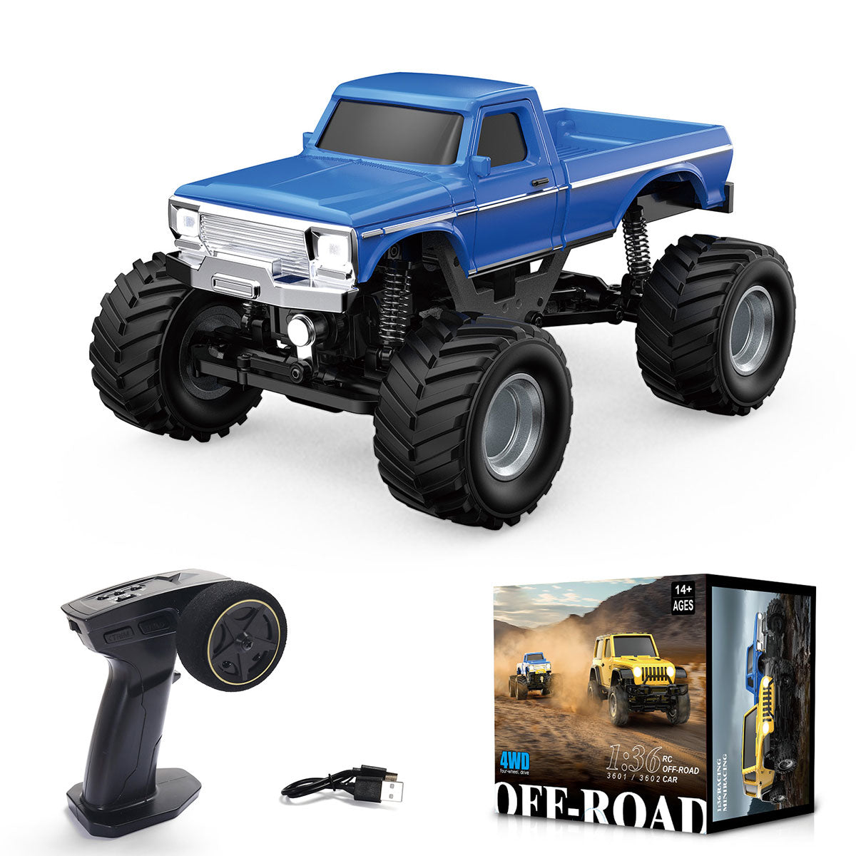 JABAILE 1/36 4WD Radio Controlled Off Road Vehicles Mini